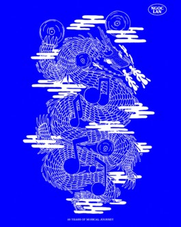 Illustration for artist Ngoc Lan's twenty-year musical journey. Identity and design. Fichtre Illustration