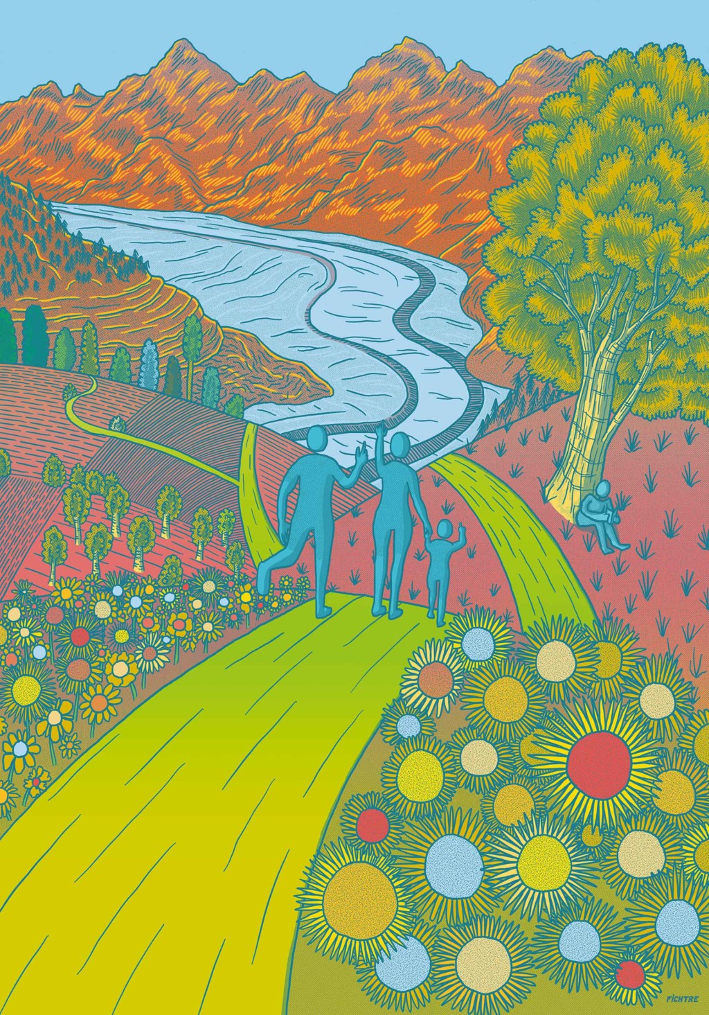 LES VERTSPOSTER → FICHTRE STUDIO